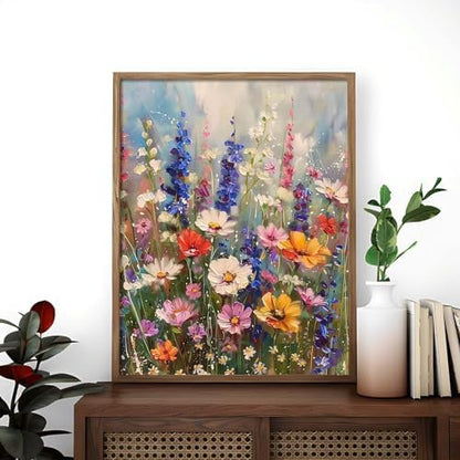 Alptiny Wild Flowers Paint by Numbers Kit for Adults Beginner, Colorful Flower Paint by Number Kits on Canvas, DIY Floral Oil Painting Kit for Relaxation & Home Decor, 16x20 Inch - Image 3