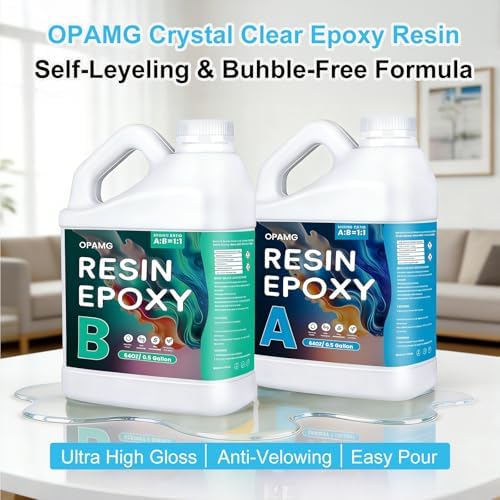 1 Gallon Epoxy Resin Kit – Self-Leveling, Bubble-Free, Non-Yellowing, High Gloss Finish–1:1 Mix Ratio for DIY Crafts, Table Tops, Coasters, Jewelry, Wood Furniture – Fast Curing & Beginner Friendly - Image 7