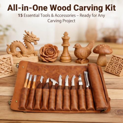 Tekchic Wood Carving Kit Deluxe-Whittling Knife, Wood Carving Knife Set - Image 6