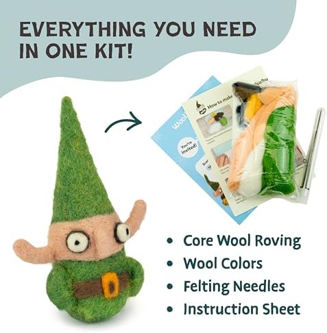 Woolbuddy Needle Felting Starter Kit (Elf) for Beginner & Adults with Tool - Image 2