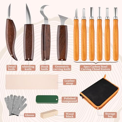 26 in 1 Wood Carving Tools Kit for Beginners - Image 4