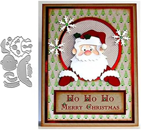 Scrapbooking Die-Cuts, Christmas Metal Cutting Dies for Card Making, Paper Craft Punch Template, Background Embossing Stencils, DIY Album Décor(Santa Claus-7.1x10.8cm) by FAWENUCY