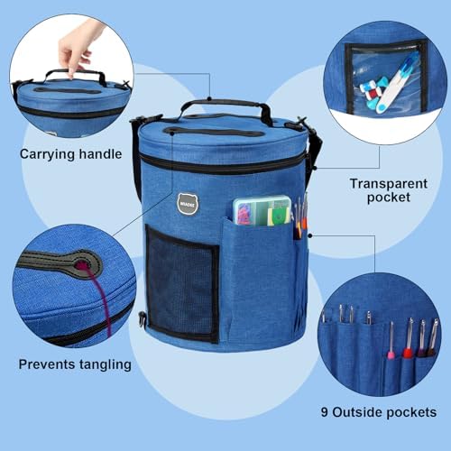 79Pc Crochet Kit, Crocheting Starter Kits with Waterproof Bag & Accessories - Image 3