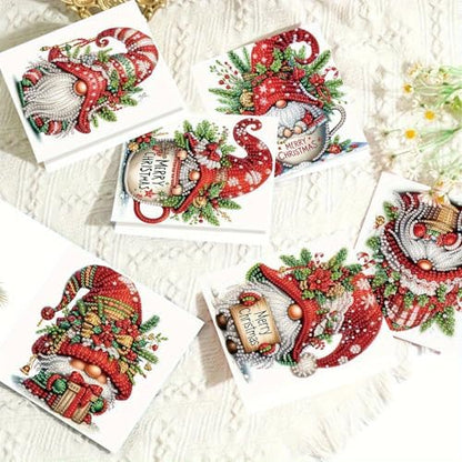 LumiCraft 6 Packs Merry Christmas Diamond Art Painting Greeting Card Kits - Image 2