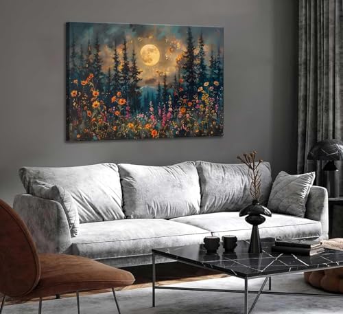 Tree Wildflowers Paint by Numbers Kit for Adults Canvas, Frameworkless - Image 4