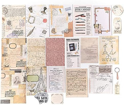 Alideco 260pcs Vintage Scrapbook Supplies Pack for Art Journaling Bullet Junk Journal Planners DIY Paper Stickers Craft Kits Notebook Collage Album Aesthetic Cottagecore Picture Frames(Book study) - Image 3