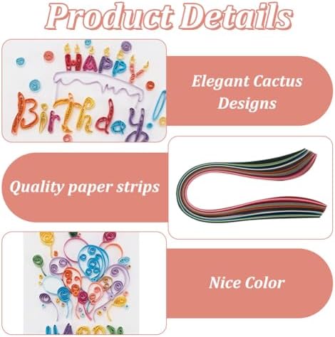 WEBEEDY 20 Sets Handmade DIY Greeting Card Kits Birthday Theme Quilling Card Kit with Paper Quilling Strips Tools DIY Happy Birthday Congratulation Cards for Friends Families and Colleagues - Image 3