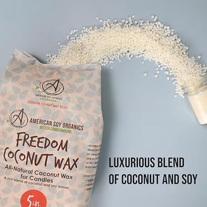 American Soy Organics Freedom Coconut Soy Wax Beads, Candle Wax, 10 lbs - Image 3