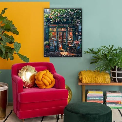 HITO Bookstore Paint by Numbers Kit for Adults 16x20 Inch Frameless - Image 3