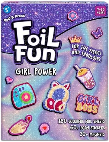Skillmatics Foil Fun Girl Power, Foil Art & Craft Activity, Gift for Tweens by Skillmatics