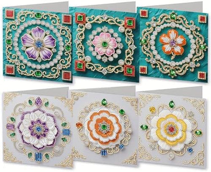 MaiYiYi 6 Packs DIY Mandala Diamond Art Greeting Cards Kit by MaiYiYi