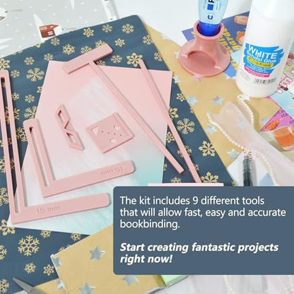 UPTTHOW 9Pcs Bookbinding Easy Scrapbooking Tool for Notebook Calender - Image 4