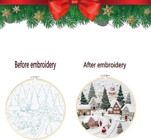 SCECALA 4 Winter Christmas Pack Embroidery Kit for Beginners - Image 4