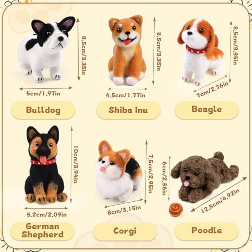 Mayboos 6 PCS Needle Felting Kit, Animal Needle Felting Beginner Kits Wool Felt with 4.52"x3.34" Needle Felting Pad - Image 5