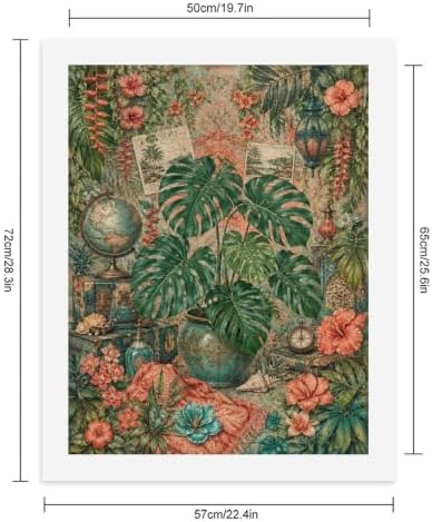 Bozfoxa Paint by Numbers Kit for Adults Beginner Tropical Globe - Image 2