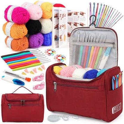 Aeelike Crochet Kit for Beginners Adults Kids, Complete Crochet Set, Winred by Aeelikescrochetworld