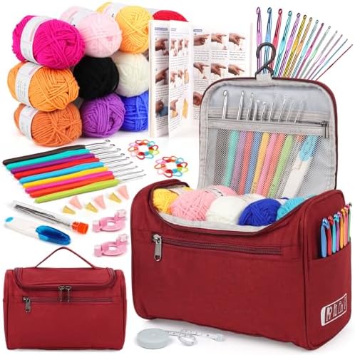 Aeelike Crochet Kit for Beginners Adults Kids, Complete Crochet Set, Winred by Aeelikescrochetworld