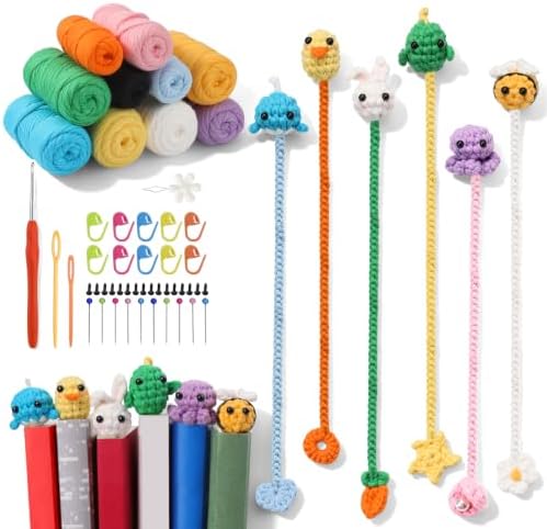 Kogyxe Crochet Kit for Beginners, Crochet Bookmark Kit by KOGYXE