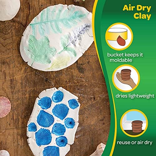 Crayola Air Dry Clay for Kids - White, 25lbs, Teacher Wishlist Supplies, Classroom Must Haves, Bulk Modeling Clay for Kids, No Bake, Sculpting & Molding Material - Image 3
