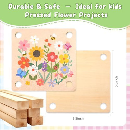 Aboofx Creativity Pressed Flower Art Kit for Kids, Small Flower Press Kit for Craft Pressed Flowers & Plant Pressing, Recycle Botanical Class Project Craft Kit, Nature Gift for Girls & Boys Ages 5+ - Image 6