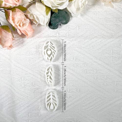Xaekicr Polymer Clay Cutters Feather Leaf Set – 3PCS Boho Clay Earring Cutters for Polymer Clay Jewelry, Hollow Leaf Clay Cutters Shapes and Tools for DIY Earrings and Crafts - Image 6