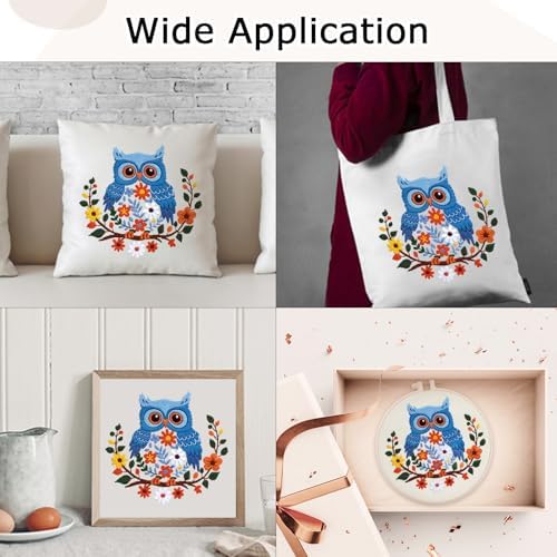 Louise Maelys Owl Embroidery Kit for Beginners Cross Stitch Kit for Adults - Image 6
