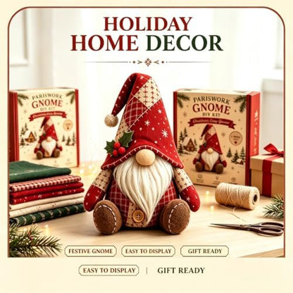 DIY Patchwork Animal Kit,Make Your own Cute Animals; Christmas Elf Patchwork Kit; Suitable for Adults and Beginners as a Sewing Project; Perfect for Home Decor and Gifts (Pink) - Image 7