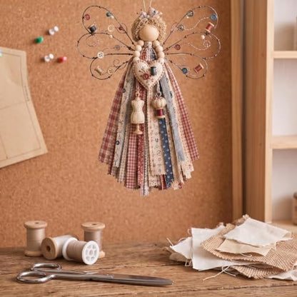 Fabric Angel Wall Hanging Kit, DIY Macrame Craft for Adults Beginners - Image 5
