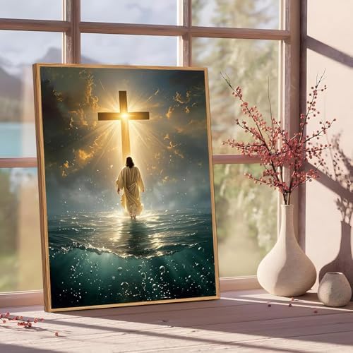 Jesus Paint by Numbers Kit for Adults Framed Canvas 12X16 in, Frameworkless - Image 2