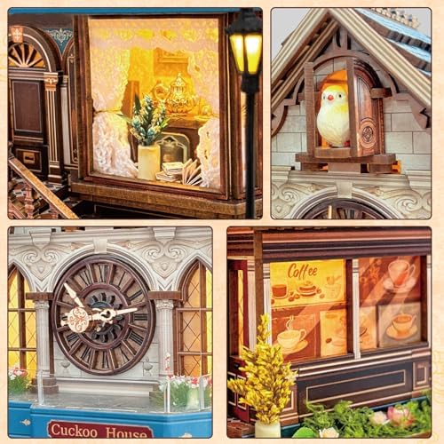 SUNNINO Miniature Dollhouse Kit, Cuckoo House 3D Wooden Puzzles for Adults - Image 6