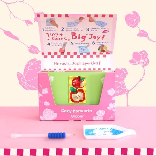 Grabie Mini Diamond Painting Cards Kit, 10 Pack Square Drill, Cozy Moments - Image 2