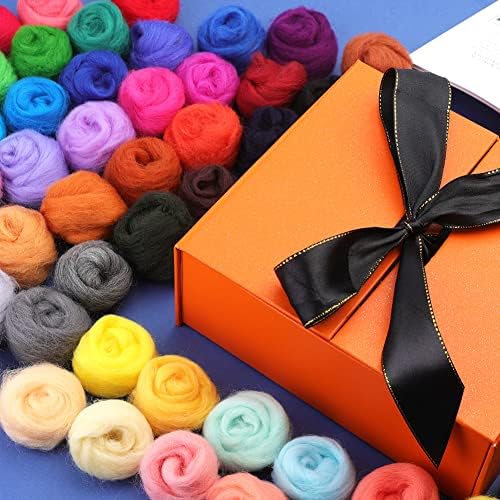 Mayboos 54 Colors Needle Felting Wool, 5.71oz Wool Roving - Image 6
