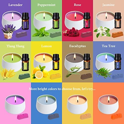 SAEUYVB Candle Making Kit for Adults with Electric Wax Melting Pot(White) - Image 4