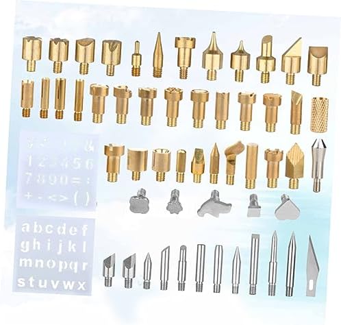 Operitacx 57pcs One Wood Carving Pen Tip Set Stencil Soldering Iron Pyrography Tool Kit Embossing Carving Pen for - Image 3