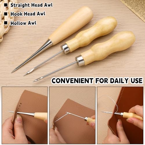 Upholstery Repair Kit, 71 Pcs Heavy Duty Sewing Kit, Leather Stitching Kit - Image 4