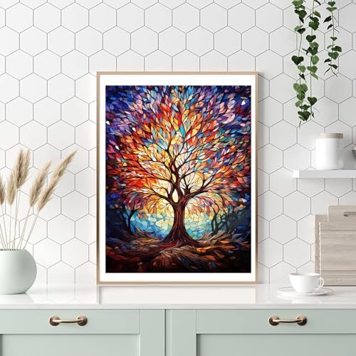 HITO Tree of Life Paint by Numbers Kit for Adults 16x20 Inch Frameless - Image 4