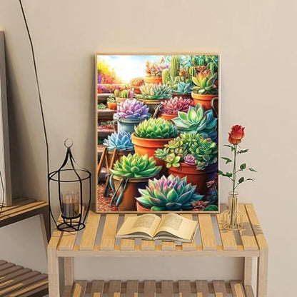 Nancency DIY Paint by Number for Adults,Painting Kits for Adult,Color by Numbers,Paint by Number Canvas Crafts Watercolor for Beginner Room Decor (Potted Plants) - Image 7