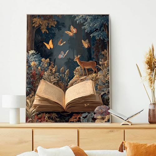 xcemhil Book Paint by Numbers Kit for Adults Beginner, Deer Paint by Numbers for Adult, Acrylic Paint by Number Kits Suitable for Home Wall Art Decor Gifts 16x20 Inch - Image 2