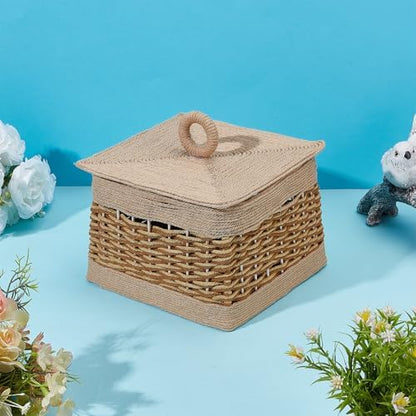 FREEBLOSS Macrame Woven Basket Kit Basket Weaving Kits with Instruction Macrame DIY Storage Bins Basket Making Supplies for Weaving Craft Gift - Image 5