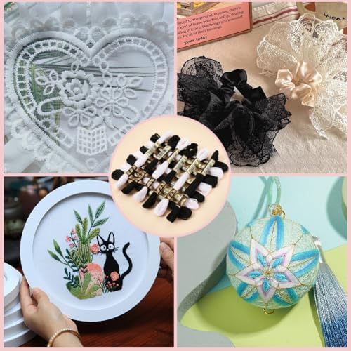 12 Skeins 105 Yards Black White Embroidery Floss Thread for Craft - Image 5