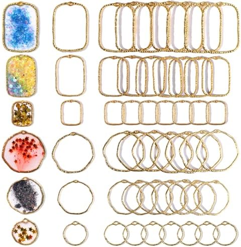 HNYYZL 48Pcs Alloy Open Back Bezel Pendants by HNYYZL