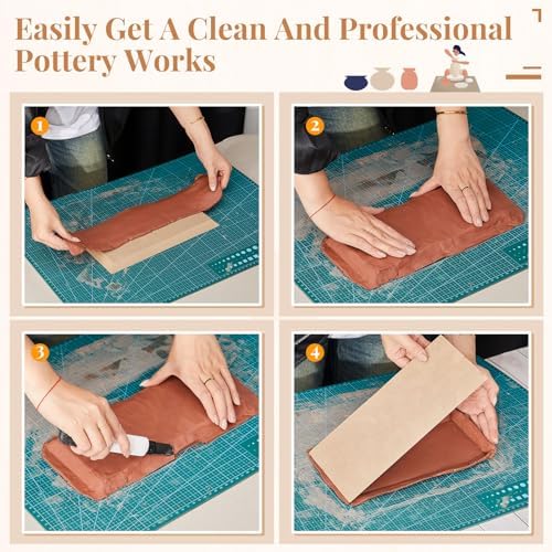 Sunnychicc 5 Pcs Rectangle Pottery Molds for Handbuilding,6.14-10.87 Inch - Image 3