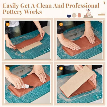 Sunnychicc 5 Pcs Rectangle Pottery Molds for Handbuilding,6.14-10.87 Inch - Image 3