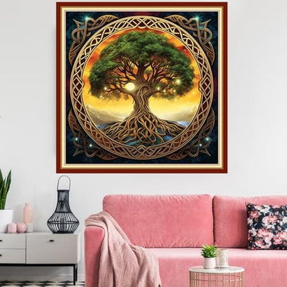 Redxing Stamped Cross Stitch Kits Embroidery kit for Beginners Adults Full Range of Embroidery Patterns Starter Kits DIY Printed Cross Stitch Kits Needlepoint Kits 11CT-Magic Tree 18x18 inchs - Image 2