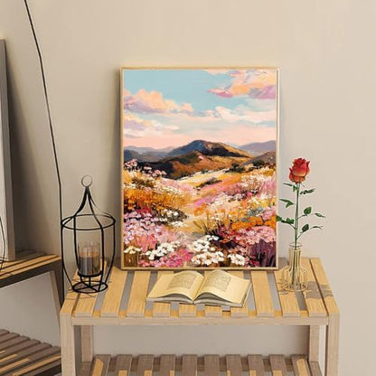 Nancency DIY Paint by Number for Adults,Painting Kits for Adult,Color by Numbers,Paint by Number Canvas Crafts Watercolor for Beginner Room Decor (Field) - Image 7