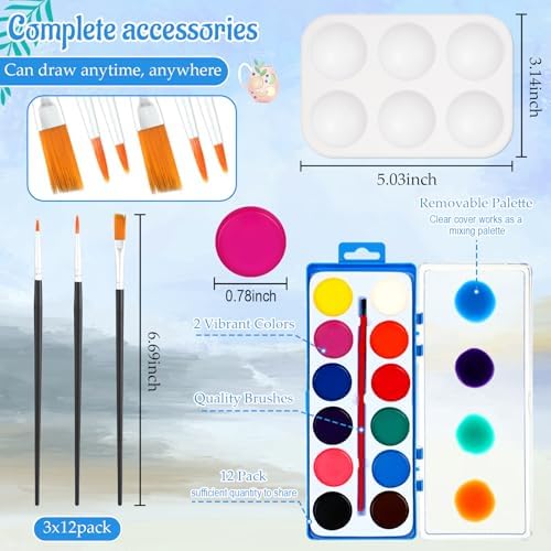Ctosree 12 Sets Pre Drawn Canvas Kit for Painting,Hawaii Vacation,8 x 10 in - Image 4
