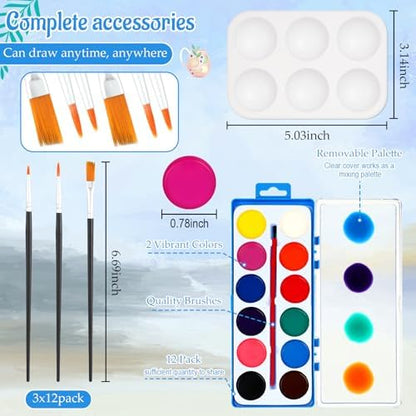 Ctosree 12 Sets Pre Drawn Canvas Kit for Painting,Hawaii Vacation,8 x 10 in - Image 4