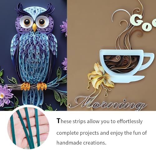 Acoeitl Quilling Paper Strips 240 Strips Forest Green Paper Quilling Set Width 5mm Length 53cm Quilling Supplies DIY Quilling Paper Quilling Art Strip for Crafts (2 Pack) - Image 5