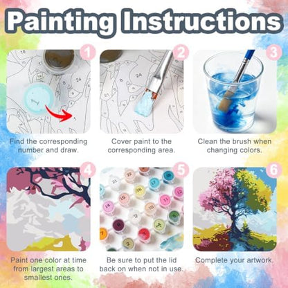 Tree of Life Framed Paint by Numbers Kit for Adults Beginner 8x12 inch - Image 6