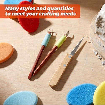 Leriton 2 Pack Clay Carving Tools Pottery Scrapers, Set 1, Multicolor - Image 4
